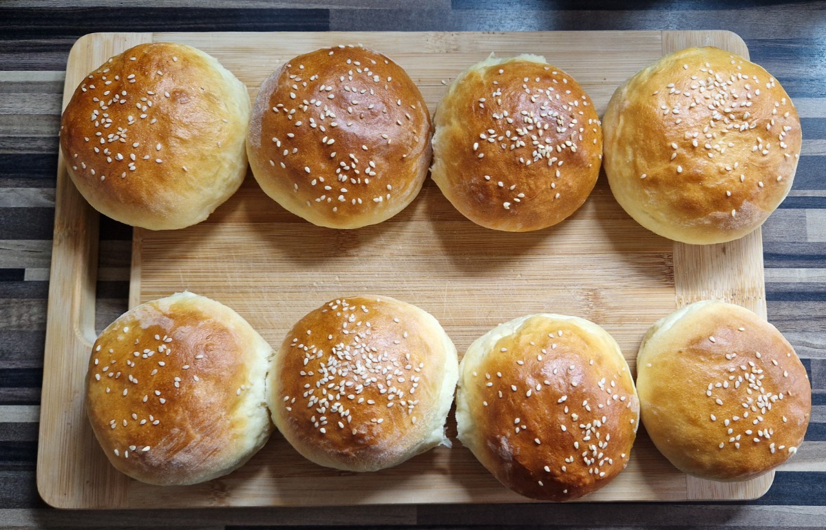 Máslové briošky na burger