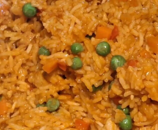 Rizoto s vepřovým masem a zeleninou